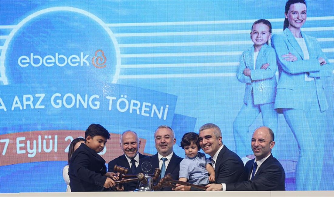 Anne-bebek ürünleri sektörünün öncü firmalarından ebebek, düzenlenen gong töreniyle Borsa