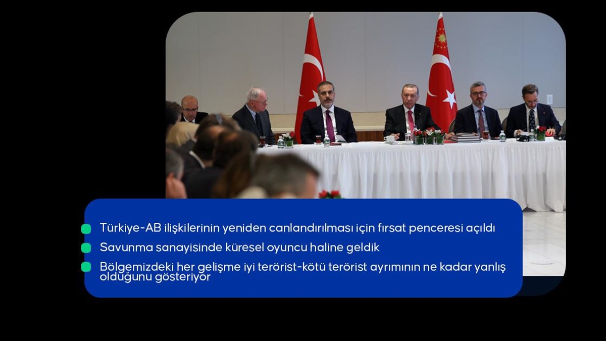 Cumhurbaşkanı Erdoğan, Türkiye-ABD işbirliğinin gelişmesinden duyduğu memnuniyeti ifade ederek, "Sayın