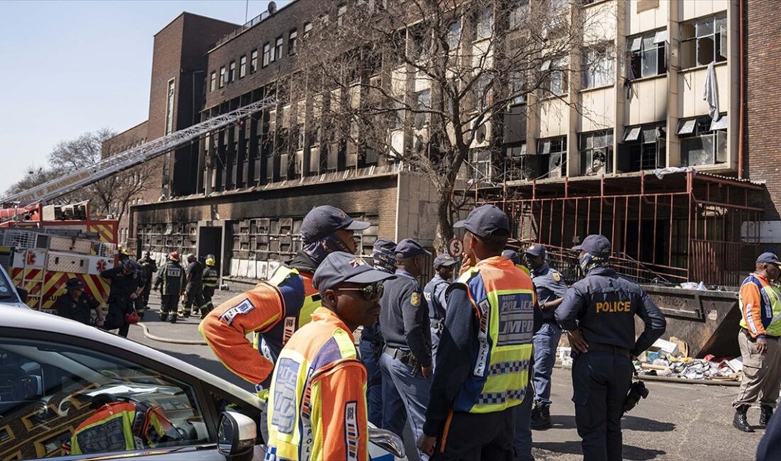 Güney Afrika Cumhuriyeti'nin Johannesburg şehir merkezinde 31 Ağustos'ta bir binada