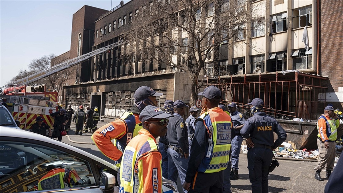 Güney Afrika Cumhuriyeti'nin Johannesburg şehir merkezinde 31 Ağustos'ta bir binada