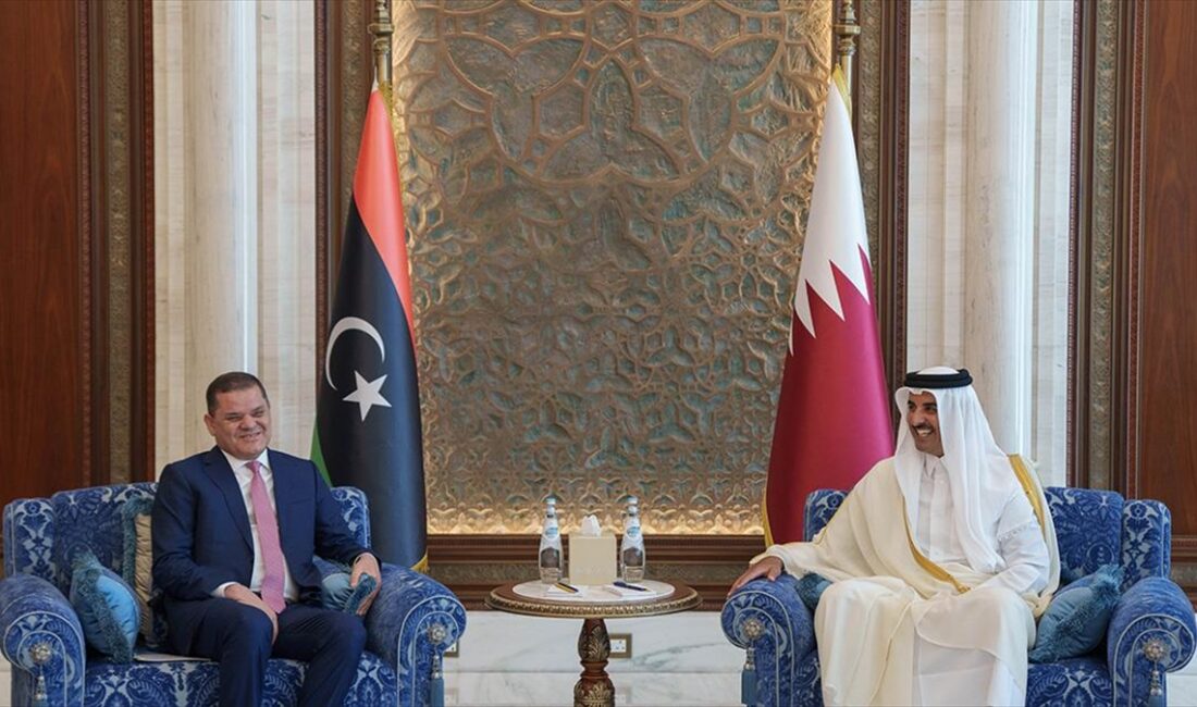 Libya Başbakanı Abdulhamid Dibeybe, Doha'da Katar Emiri Şeyh Temim bin
