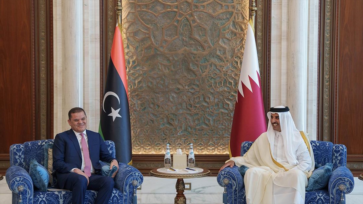 Libya Başbakanı Abdulhamid Dibeybe, Doha'da Katar Emiri Şeyh Temim bin