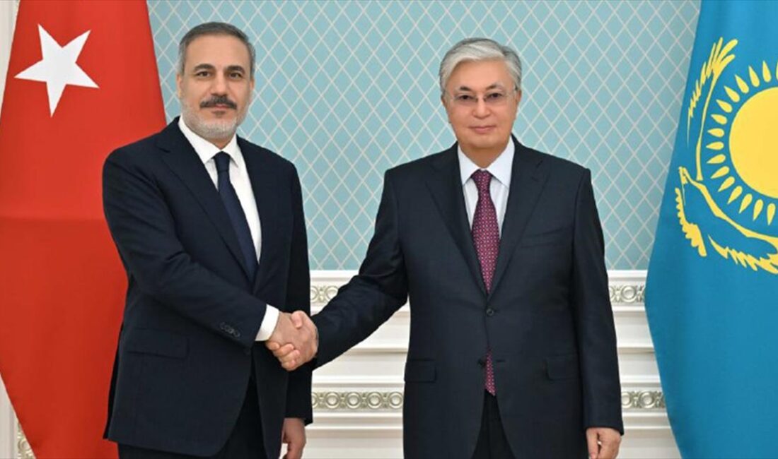 Kazakistan Cumhurbaşkanı Kasım Cömert Tokayev, Astana’da resmi temaslarda bulunan Dışişleri