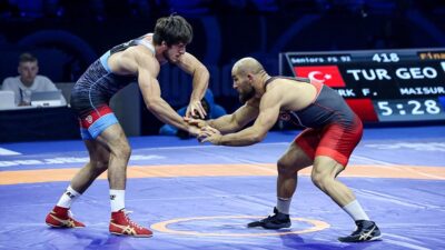 Sırbistan'da düzenlenen 2023 Dünya Güreş Şampiyonası'nda erkekler serbest stil 92