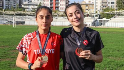 Siirt'te yaşayan kız kardeşler Selma Çakmak ve Edanur Oysal, atletizmde