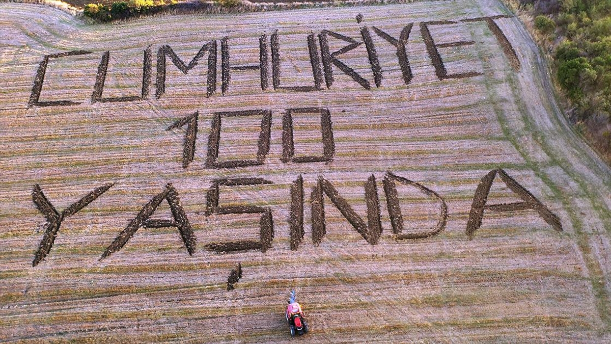 Çanakkale'nin Lapseki ilçesine bağlı Kocaveli köyünde yaşayan genç çiftçi, tarlasına