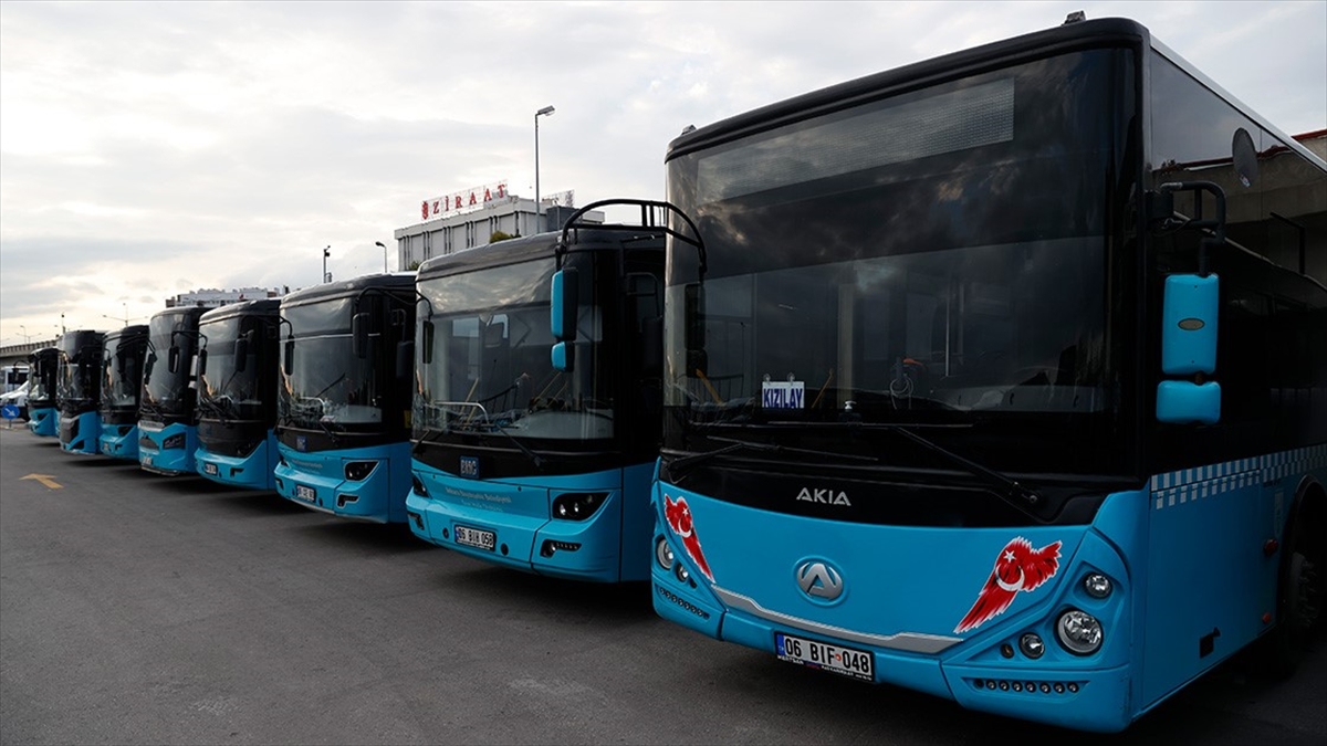 Tüm Özel Halk Otobüsleri Birliği Kooperatifine (TÖHOB) bağlı otobüsler, Ankara'da