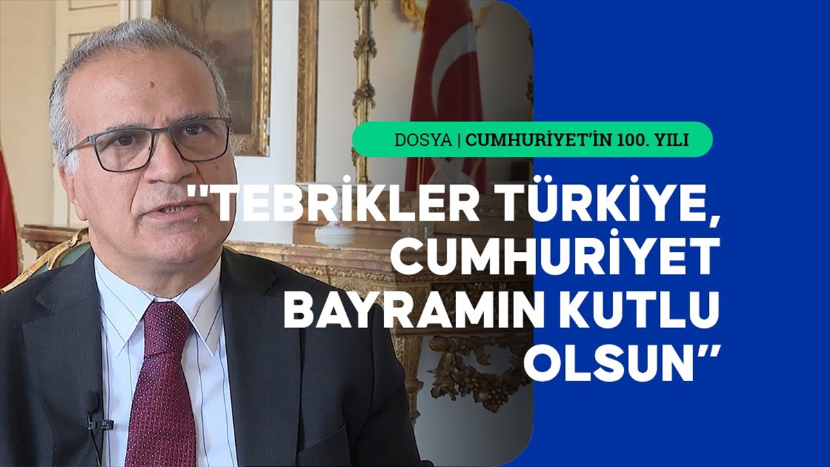 İtalya'nın Ankara Büyükelçisi Giorgio Marrapodi, Türkiye Cumhuriyeti'nin 100. yılını kutlayarak,