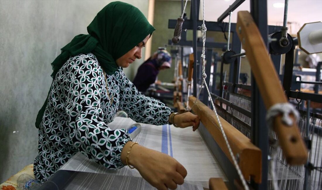 Giresun'un Şebinkarahisar ilçesinde devlet desteğiyle kurulan ve kadınların çalıştığı atölyede,
