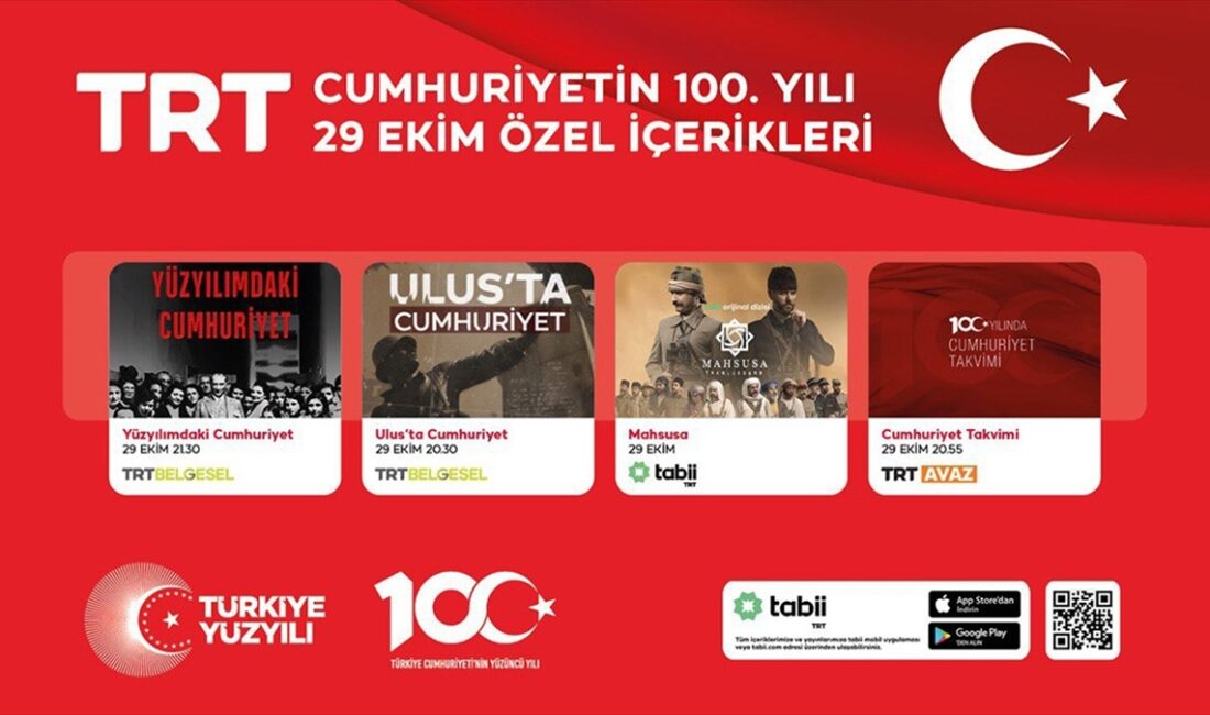 Türkiye Cumhuriyeti'nin 100. yıl dönümü için hazırlanan birbirinden özel içerikler