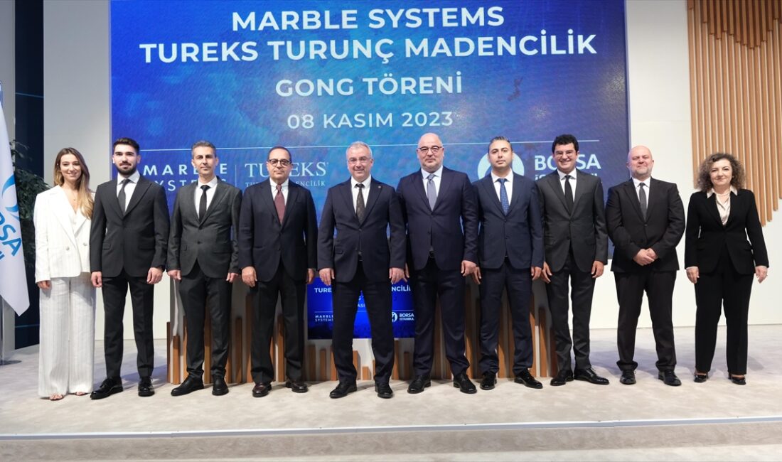 Marble Systems Tureks Turunç Madencilik, düzenlenen gong töreninin ardından "MARBL"