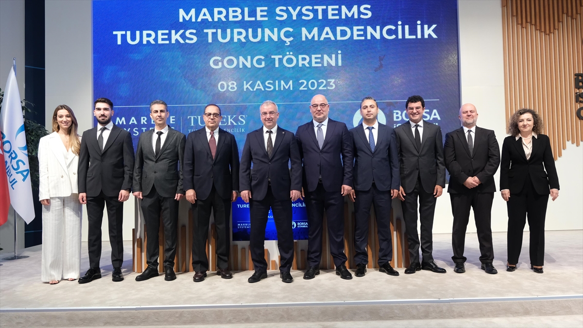 Marble Systems Tureks Turunç Madencilik, düzenlenen gong töreninin ardından "MARBL"