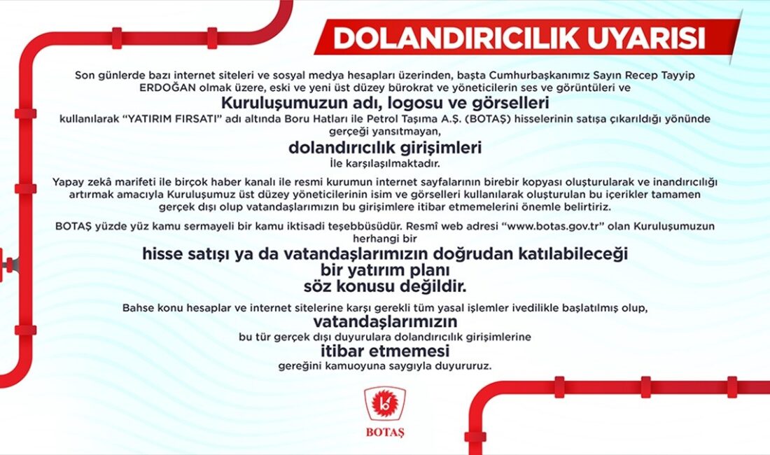 Boru Hatları ile Petrol Taşıma AŞ (BOTAŞ), hisselerinin satışa çıkarıldığı