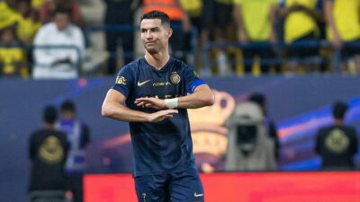Suudi Arabistan ekibi Al Nassr'da forma giyen Portekizli yıldız Cristiano