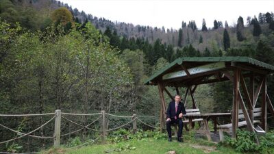 Cumhurbaşkanı Recep Tayyip Erdoğan, Rize'nin Çamlıhemşin ilçesine bağlı Ayder Yaylası'nda