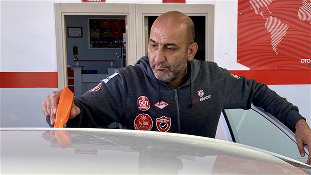 Kırşehir’de bir ekspertiz, kontrole getirilen otomobili satın alacak kişinin aracın