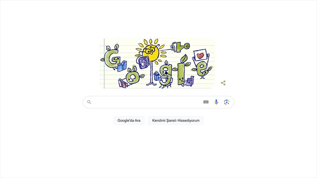 Google, ana sayfasında bugüne özel hazırladığı "doodle" ile Öğretmenler Günü'nü