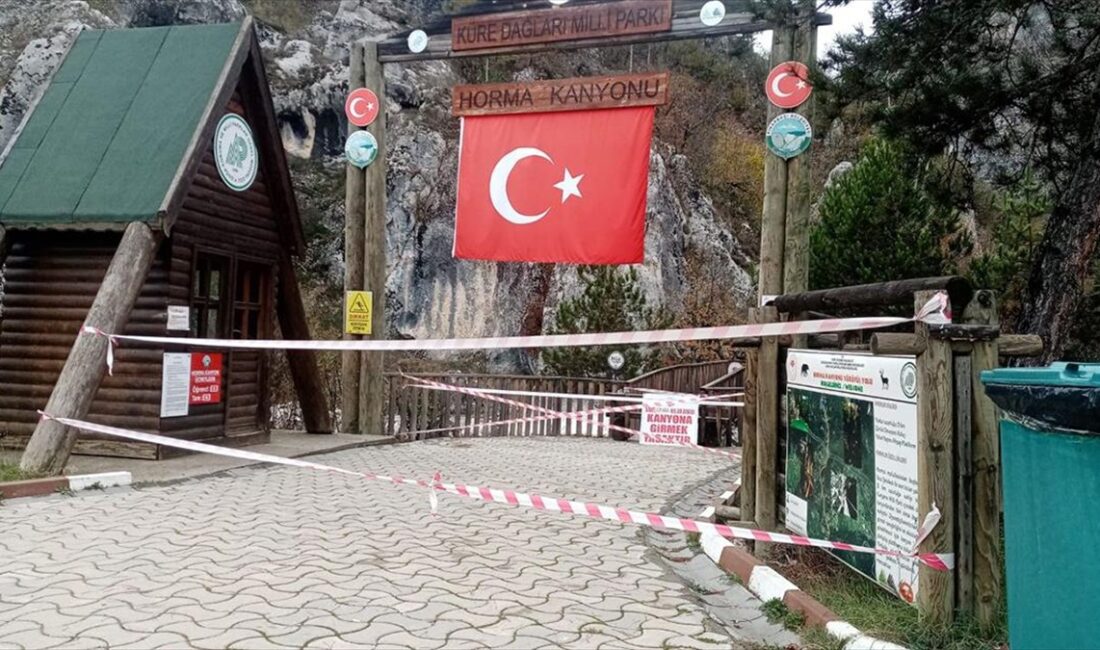 Kastamonu'nun Pınarbaşı ilçesinde bulunan Horma Kanyonu, bakım onarım çalışmaları kapsamında