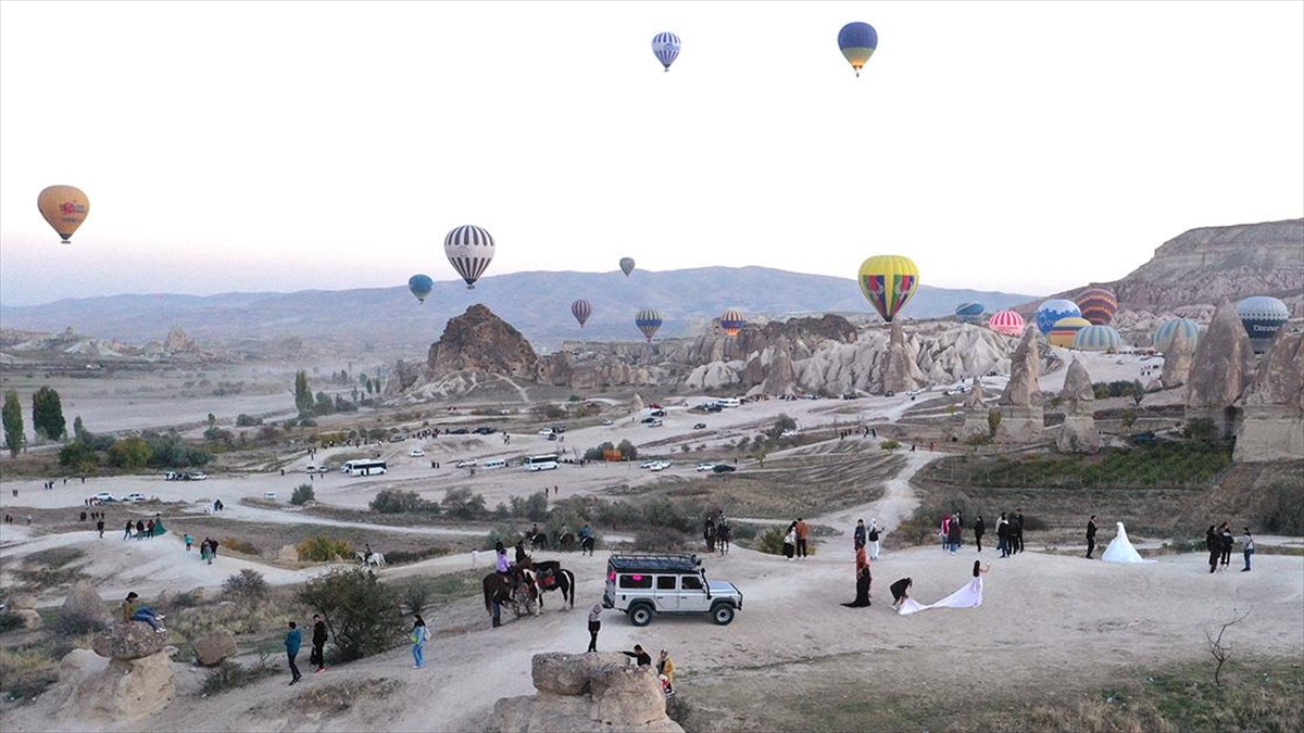 Kapadokya'da, bu yılın ocak-ekim döneminde ağırlanan 4 milyon 256 bin