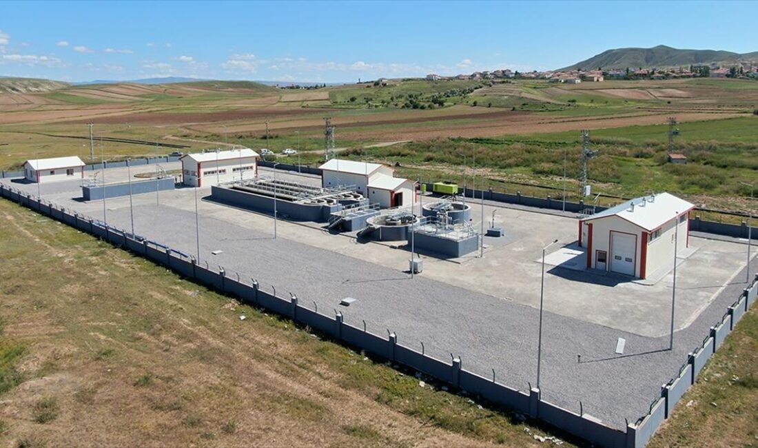 Kayseri'nin Sarıoğlan ilçesinde, atık suların dönüşümünü sağlamak için yapılan 16