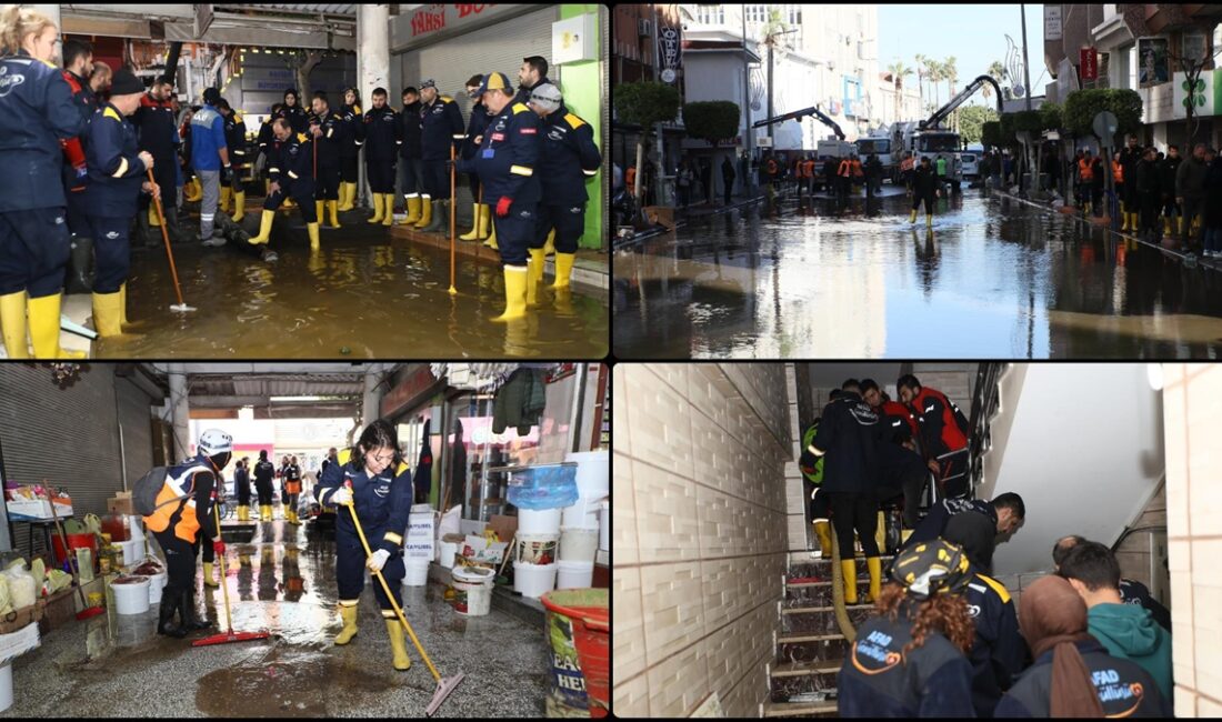 Kuvvetli rüzgar nedeniyle denizin taştığı İskenderun'da süper klorlama işlemi uygulanıyor Hatay'ın İskenderun ilçesinde, kuvvetli rüzgar ve sağanak nedeniyle deniz suyunun