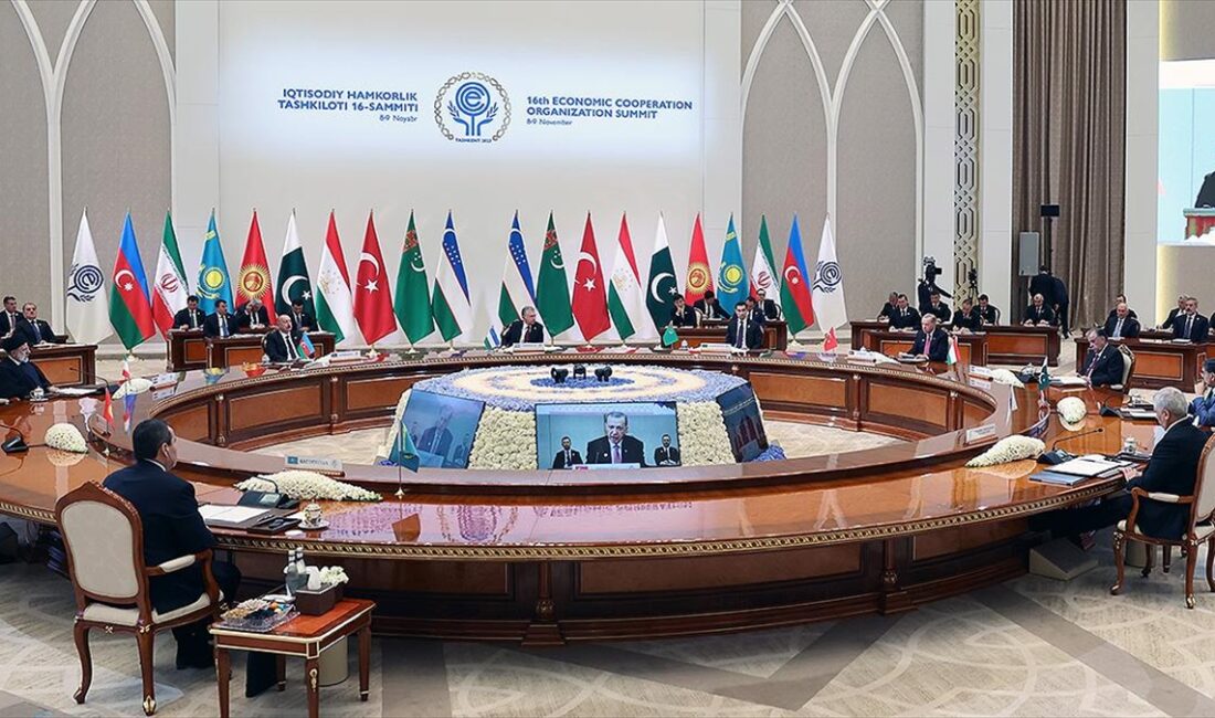 Özbekistan'ın başkenti Taşkent'te düzenlenen Ekonomik İşbirliği Teşkilatı (EİT) 16. Liderler