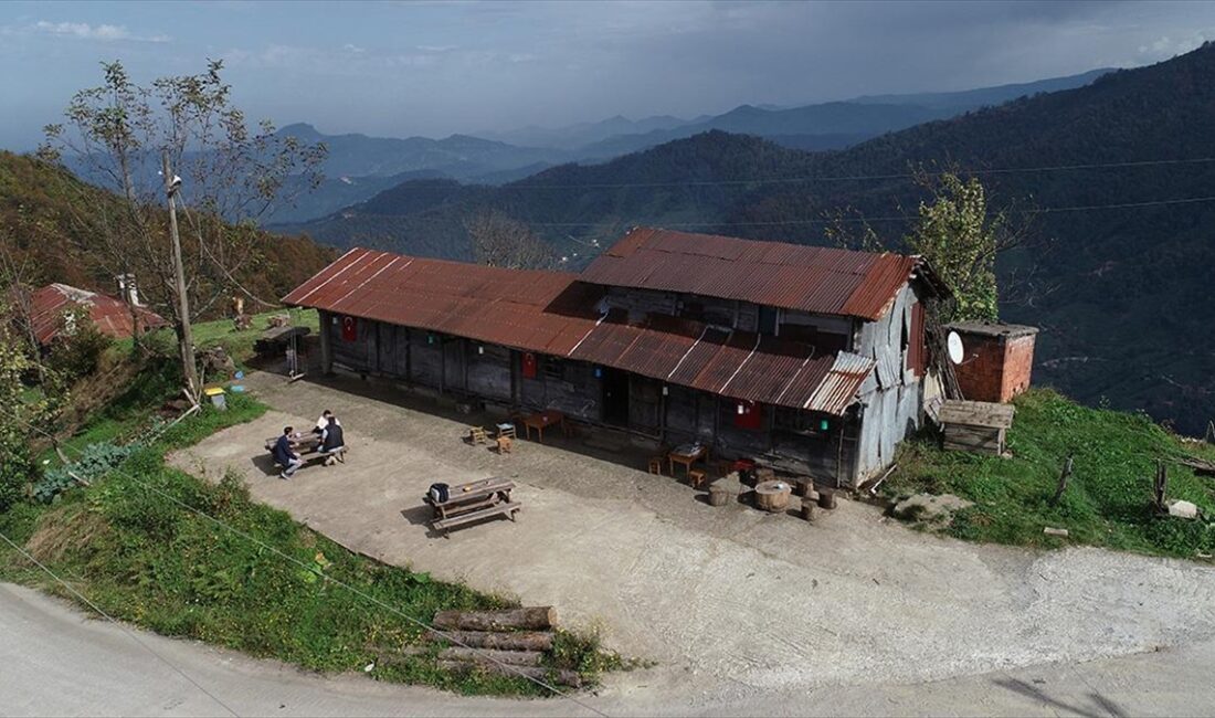 Trabzon'un Hayrat ilçesindeki 200 yıllık han, bugünlerde dinlenme tesisi olarak