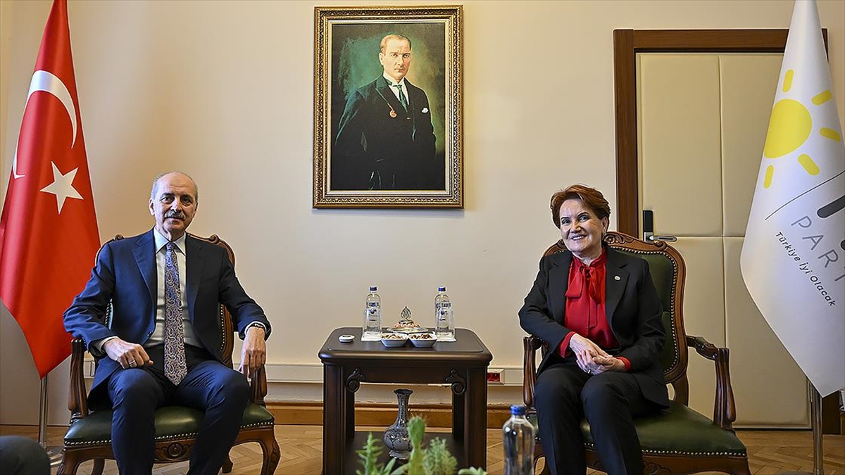 TBMM (AA) – İYİ Parti’nin Meclis Grubu’nda gerçekleşen ziyaret, görüntü