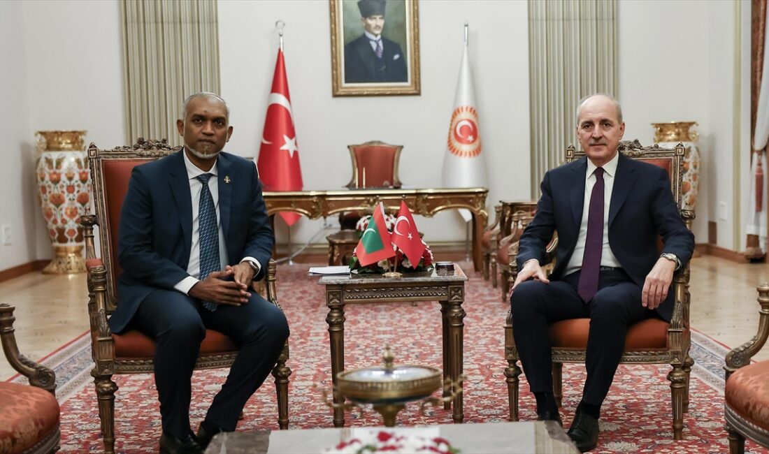 TBMM Başkanı Numan Kurtulmuş, Maldivler Cumhurbaşkanı Muhammed Muizzu ile Meclis'te
