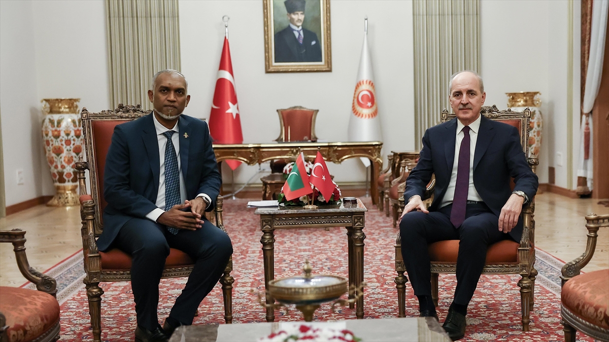 TBMM Başkanı Numan Kurtulmuş, Maldivler Cumhurbaşkanı Muhammed Muizzu ile Meclis'te