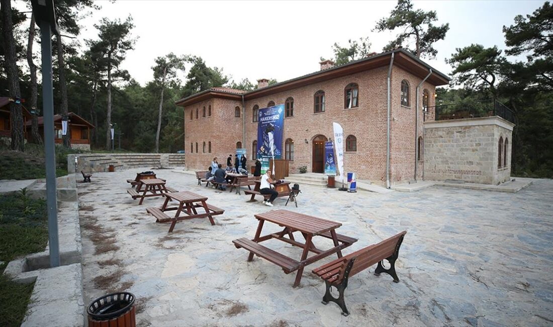 Balıkesir'de, Altıeylül ilçe Belediyesi tarafından ormanlık alanda kurulan gençlik merkezi,