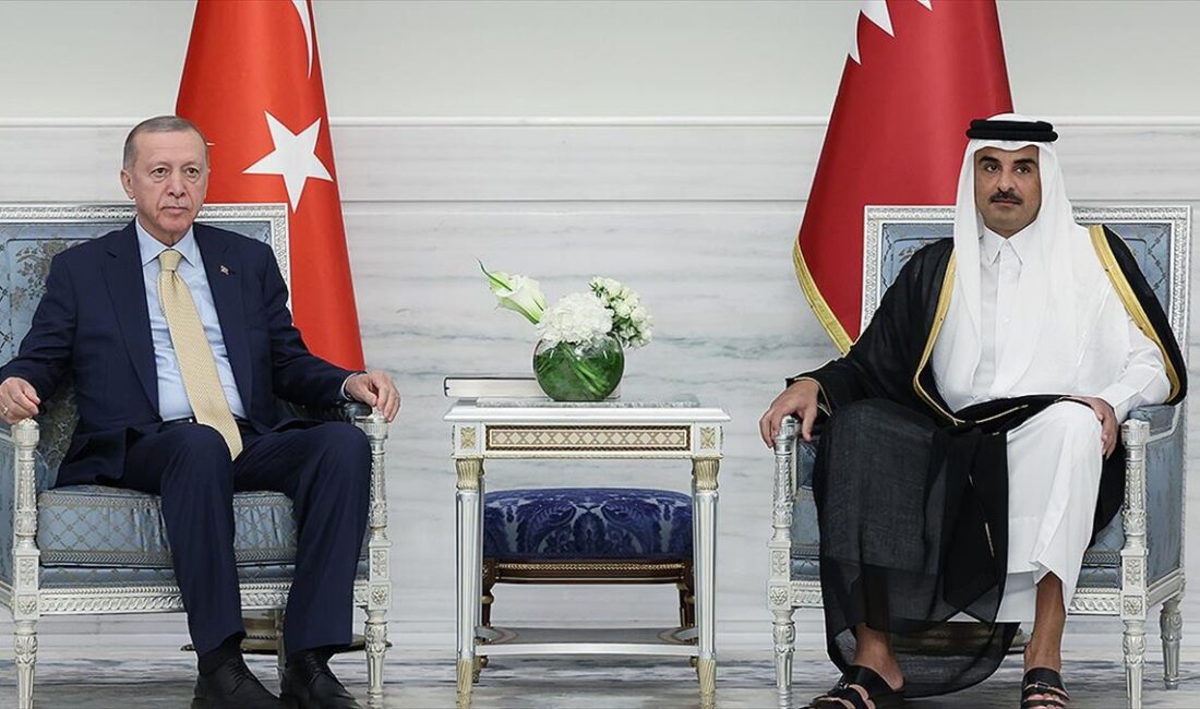 Cumhurbaşkanı Erdoğan'ın Katar Emiri Al Sani ile görüşmesinde İsrail'in Gazze