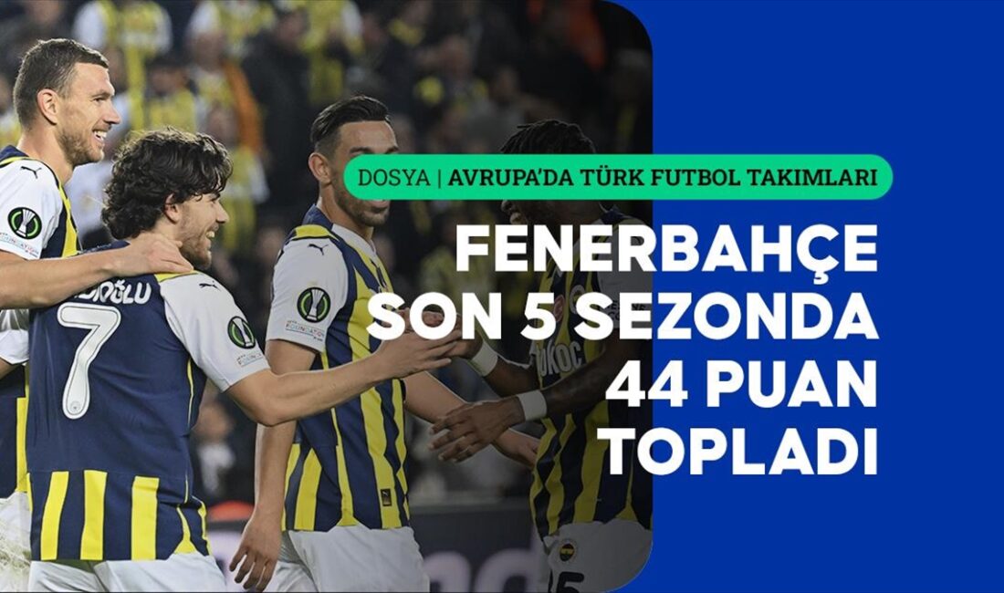 Fenerbahçe, son beş sezon baz alınarak yapılan UEFA ülke puanı