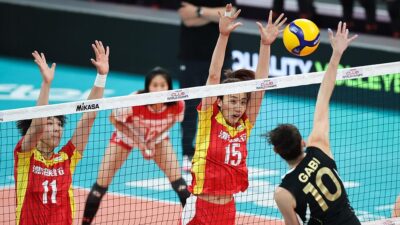 Voleybol FIVB Kadınlar Dünya Kulüpler Şampiyonası'nın üçüncülük maçında Çin ekibi
