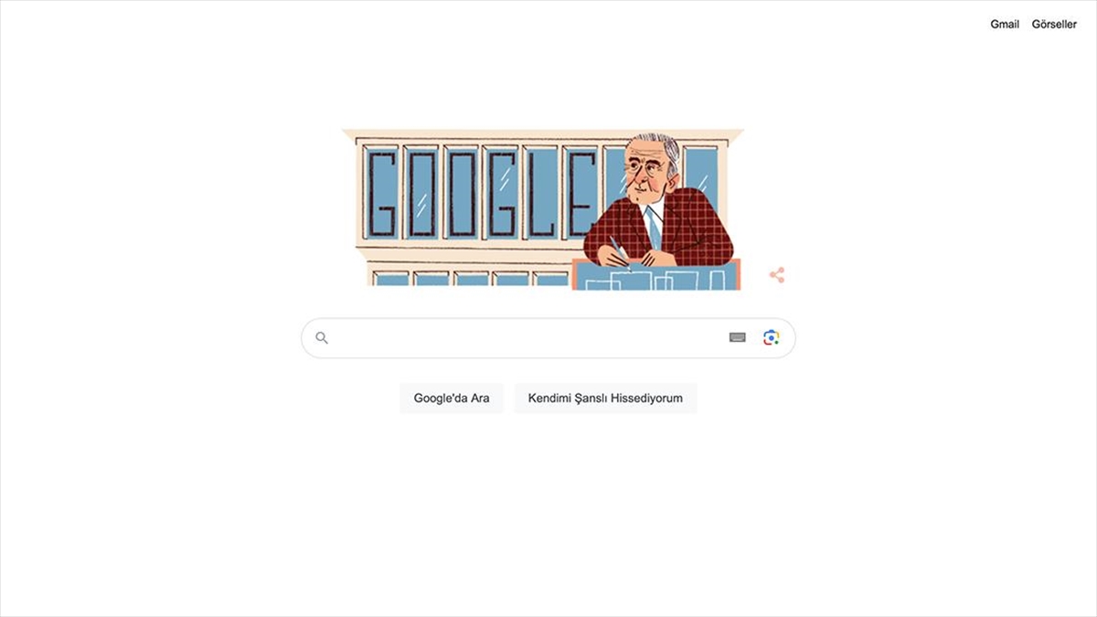 Google, ana sayfasında bugüne özel hazırladığı "doodle" ile mimar Sedad