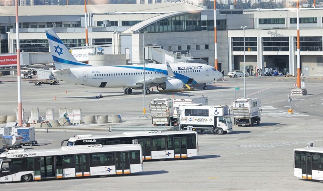 Tel Aviv'deki Ben Gurion Havalimanı, Gazze'ye saldırılarla birlikte büyük bir
