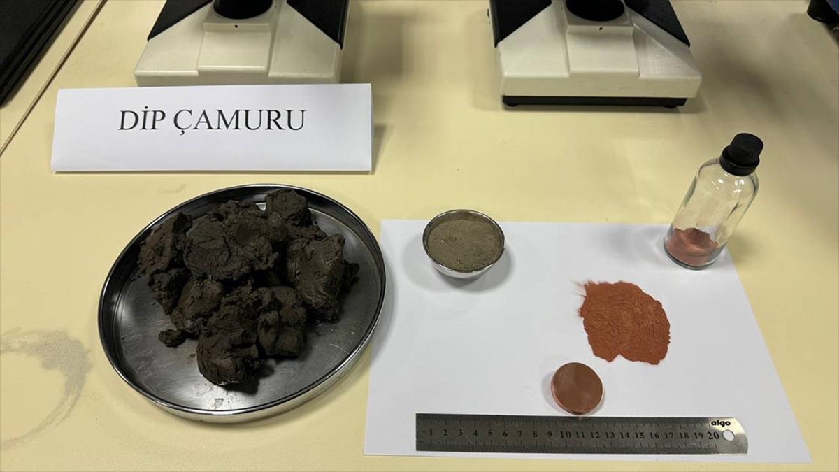 Kocaeli Üniversitesi (KOÜ) akademisyenleri tarafından İzmit Körfezi'nden çıkarılan dip çamurundan