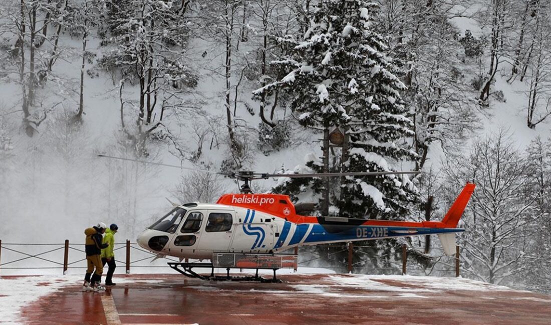 Helikopterli kayak (heliski) sporunun Türkiye'deki merkezi haline gelen Kaçkar Dağları'nda