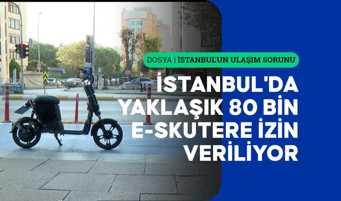 İstanbul'da toplu taşımaya alternatif haline gelmesi beklenen elektrikli skuterlerin (e-skuter)