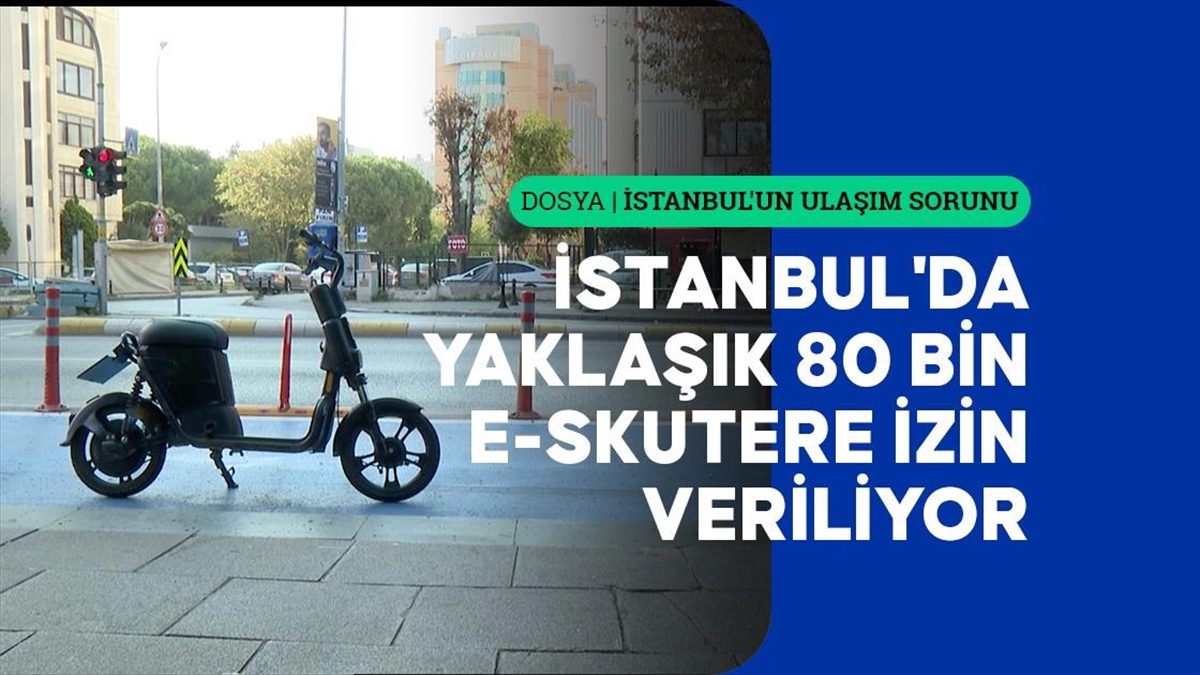 İstanbul'da toplu taşımaya alternatif haline gelmesi beklenen elektrikli skuterlerin (e-skuter)