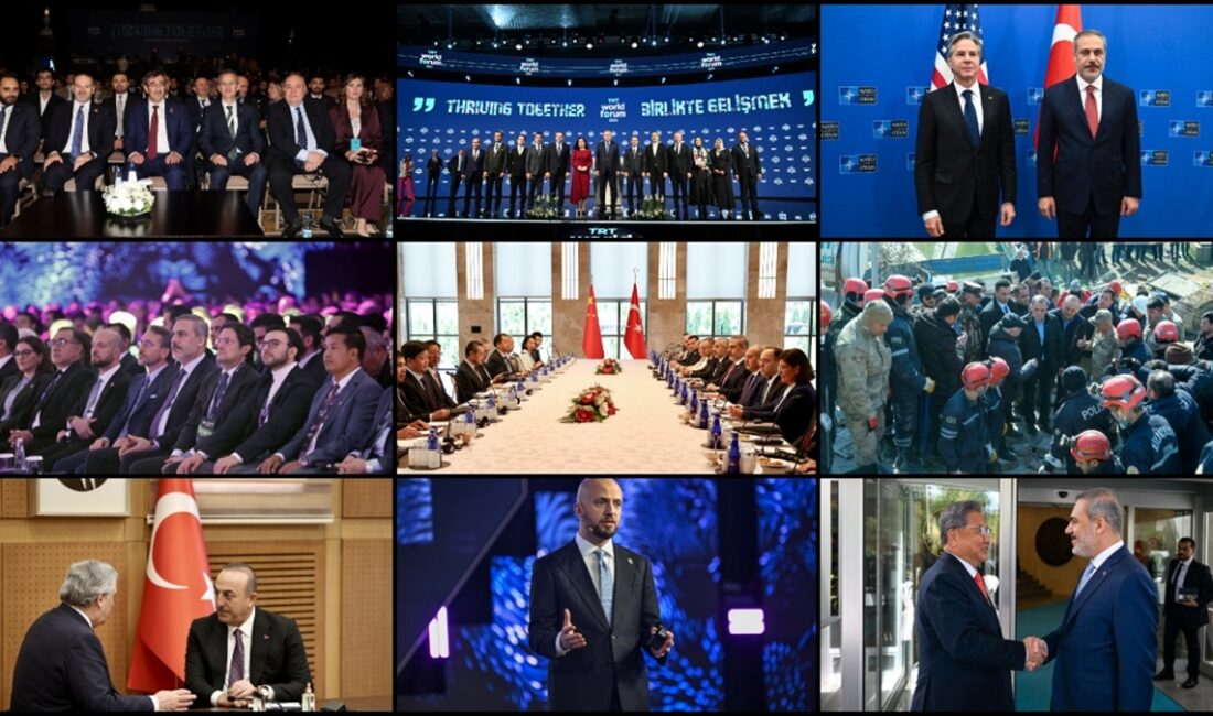 Türkiye, uluslararası etkinlikler ve diplomatik temaslarla 2023'te diplomasinin merkezi haline geldi Türkiye, ev sahipliği yaptığı uluslararası etkinlikler ve ağırlanan devlet ve