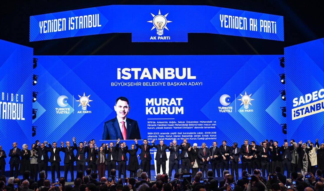 Haliç Kongre Merkezinde düzenlenen AK Parti Aday Tanıtım Toplantısı'nda ilan