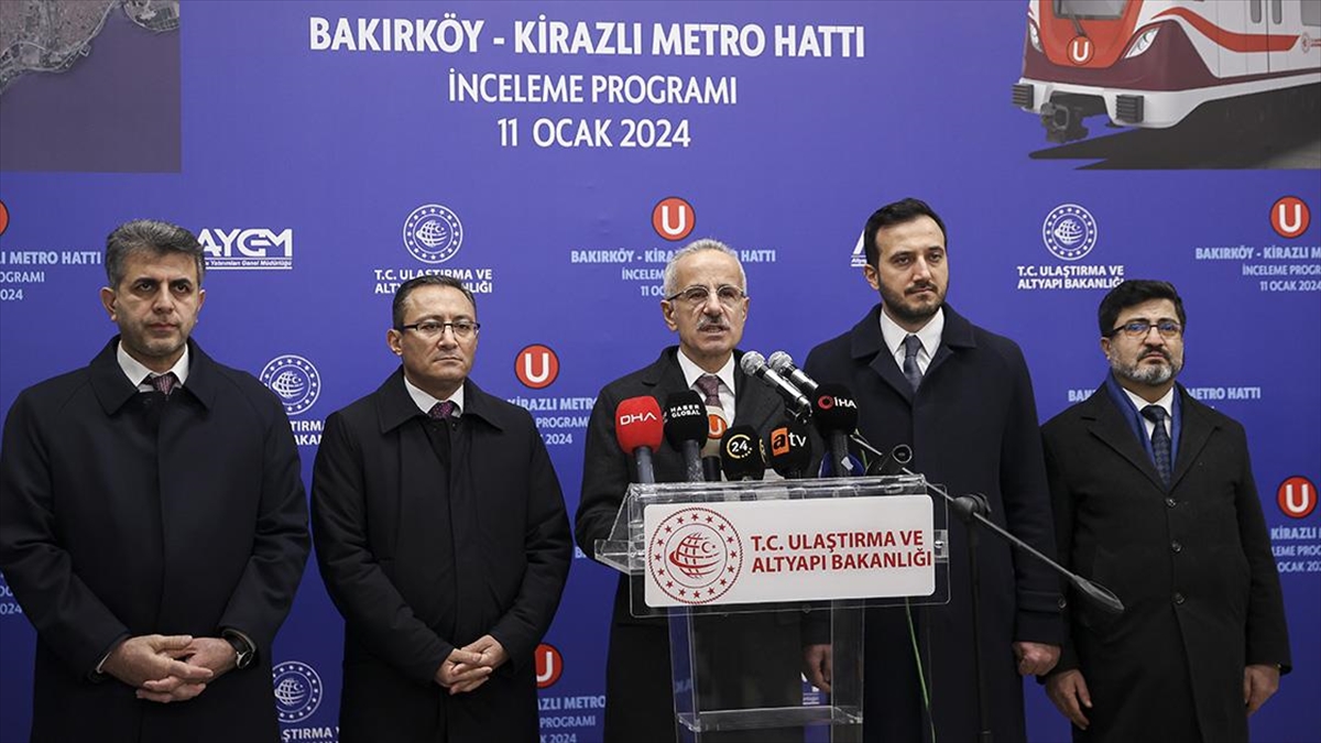 Ulaştırma ve Altyapı Bakanı Abdulkadir Uraloğlu, "Bakırköy-Kirazlı Metro Hattı projemizi