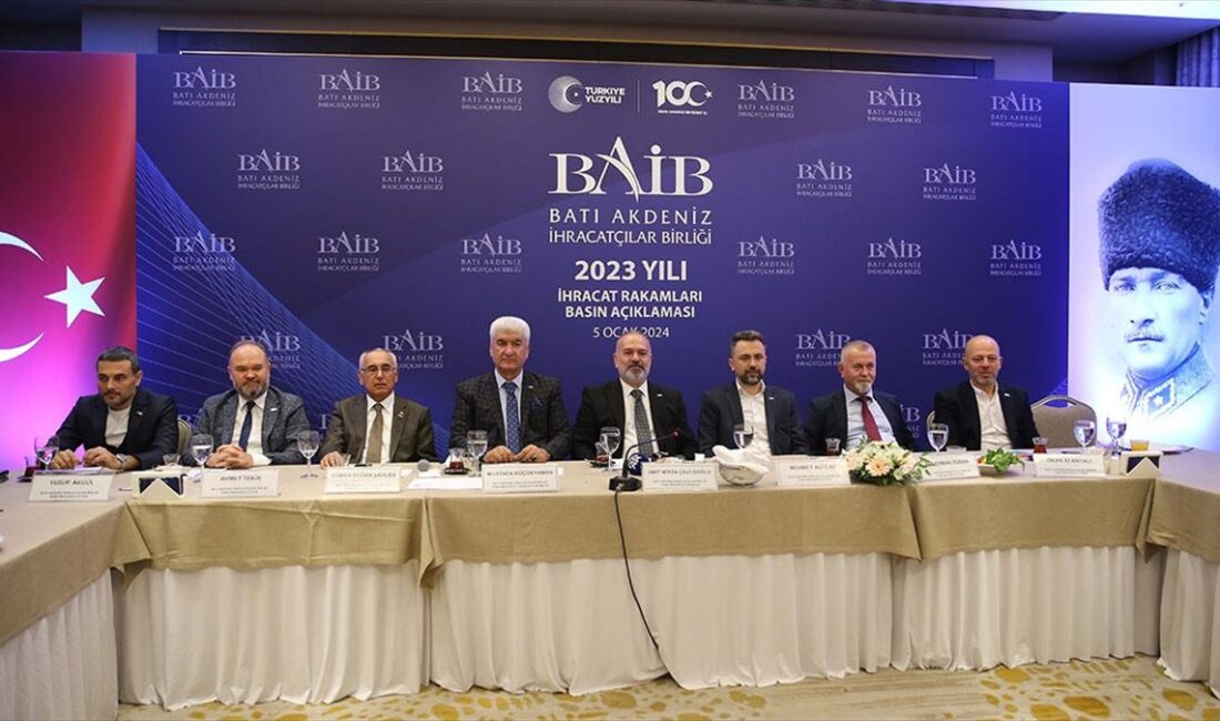 Antalya, Isparta ve Burdur'u kapsayan Batı Akdeniz İhracatçılar Birliği (BAİB),