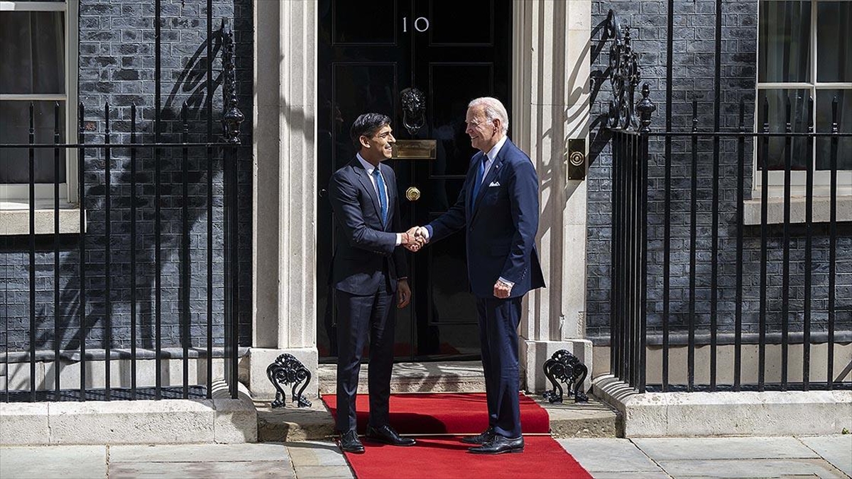 ABD Başkanı Joe Biden ile İngiltere Başbakanı Rishi Sunak'ın, Filistinlilerin