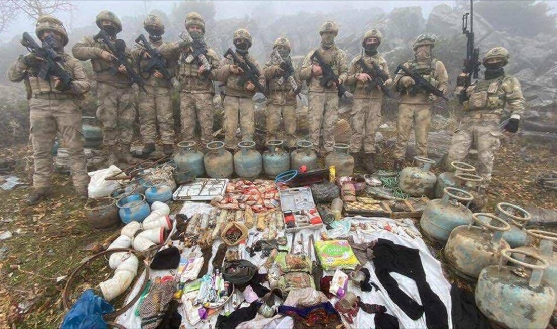 Bingöl'ün Genç ilçesinde düzenlenen operasyonda PKK'lı teröristlerin kullandığı 8 katlı