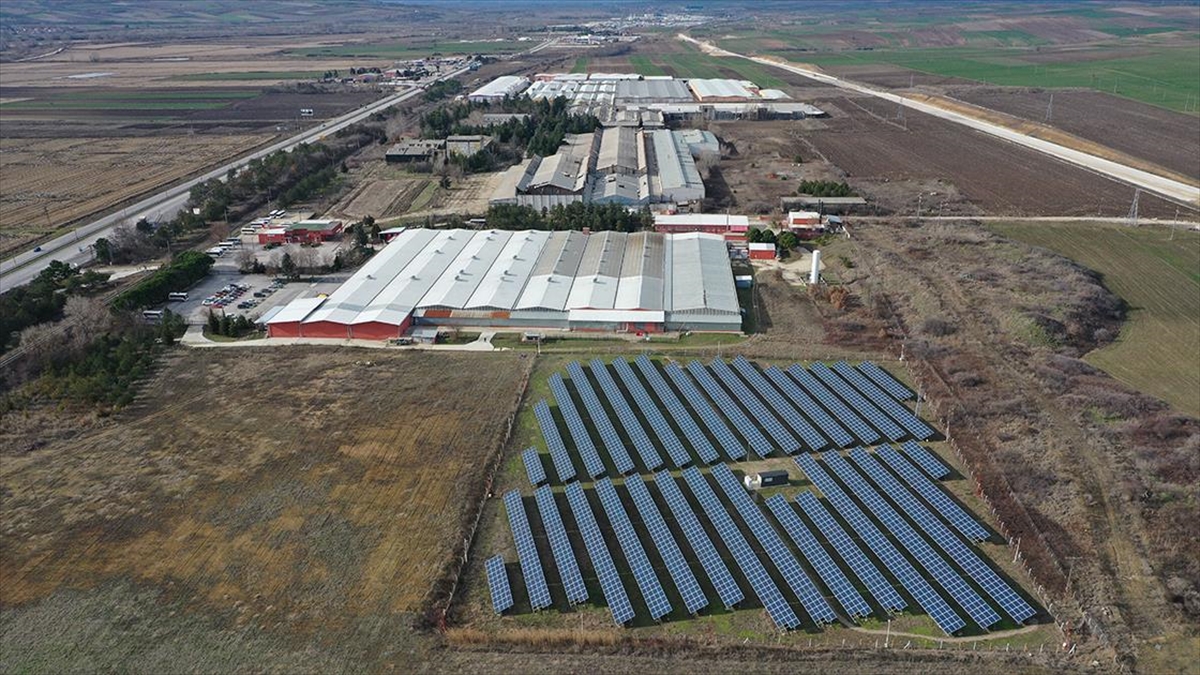 Edirne'de kurduğu güneş enerji santrali (GES) ile tükettiği elektriğin yüzde