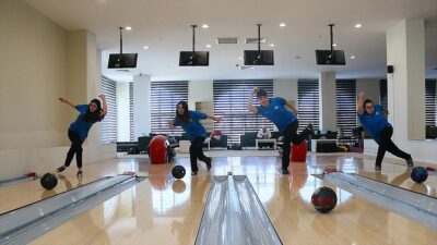 Bayburt'ta ilk kez üniversite bünyesinde açılan bowling salonunu hobi amaçlı