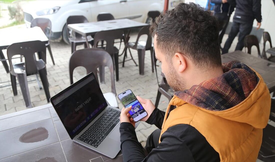 Depremlerden etkilenen Hatay'da, dijital medya uzmanı Aydın Çifçi, geliştirdiği mobil