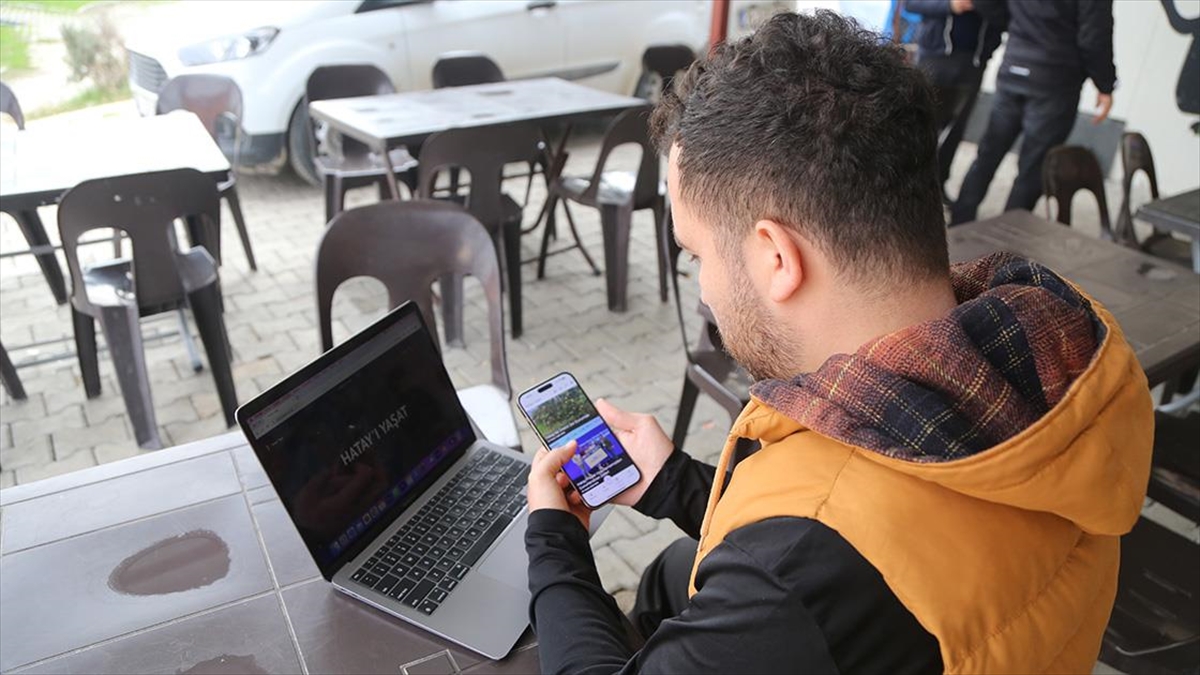 Depremlerden etkilenen Hatay'da, dijital medya uzmanı Aydın Çifçi, geliştirdiği mobil